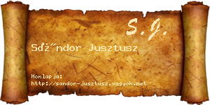 Sándor Jusztusz névjegykártya
